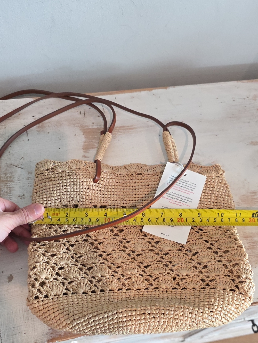 NWT Sezane Ralph Weaved Bag In Raffia - Picture 13 of 13